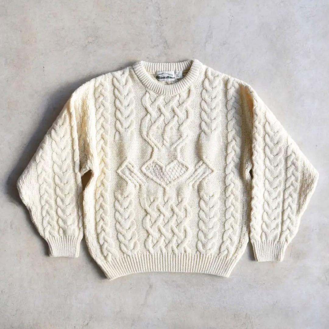 90s アランクラフト フィッシャーマンニット セーター アイルランド製