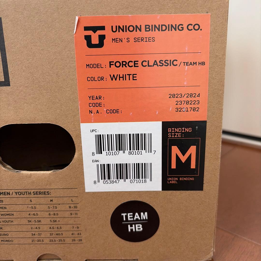 23-24 Union Force Classic ビンディング M ホワイト