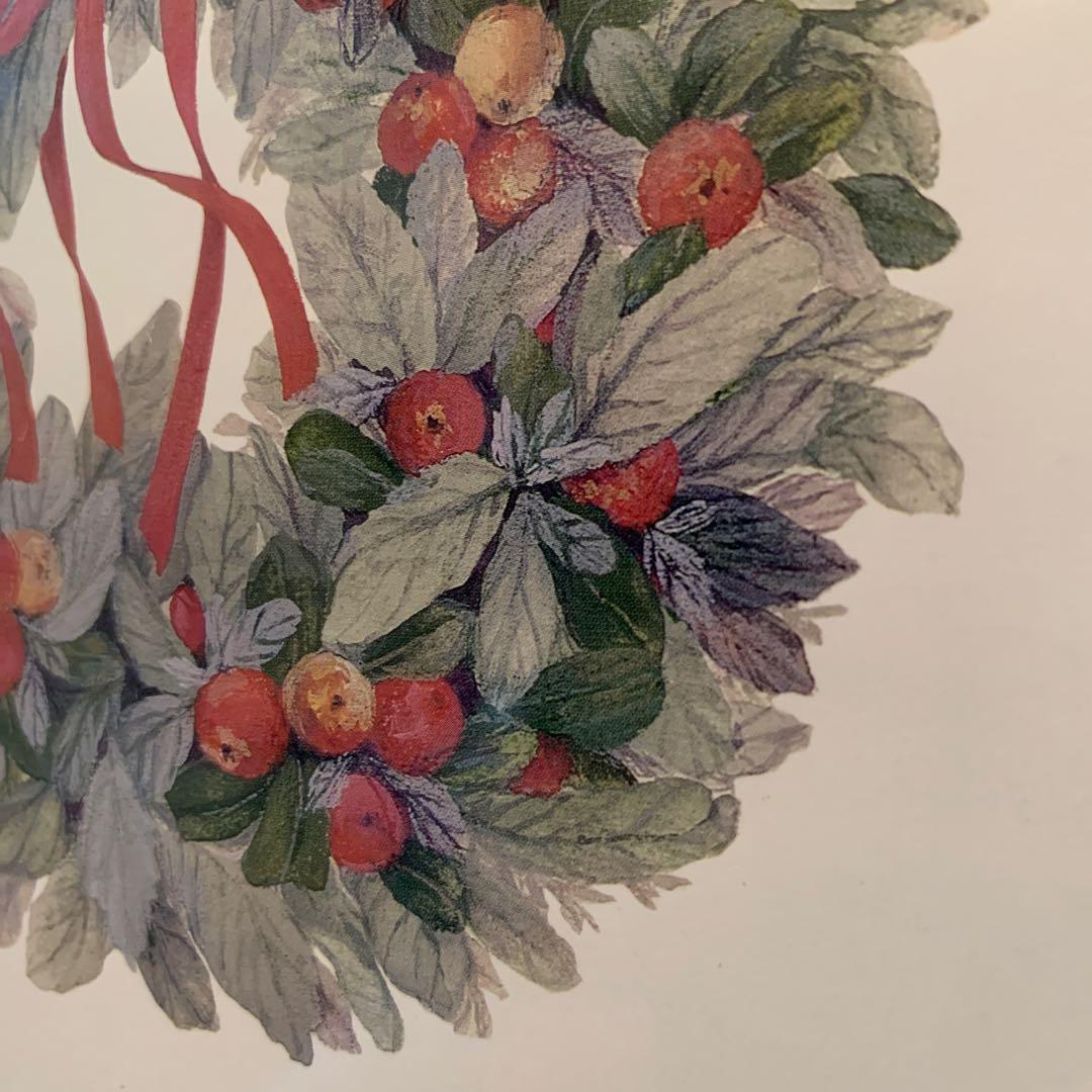 デンマーク製　雑貨　赤い実のリースの額とピューター四季セット　seringa様