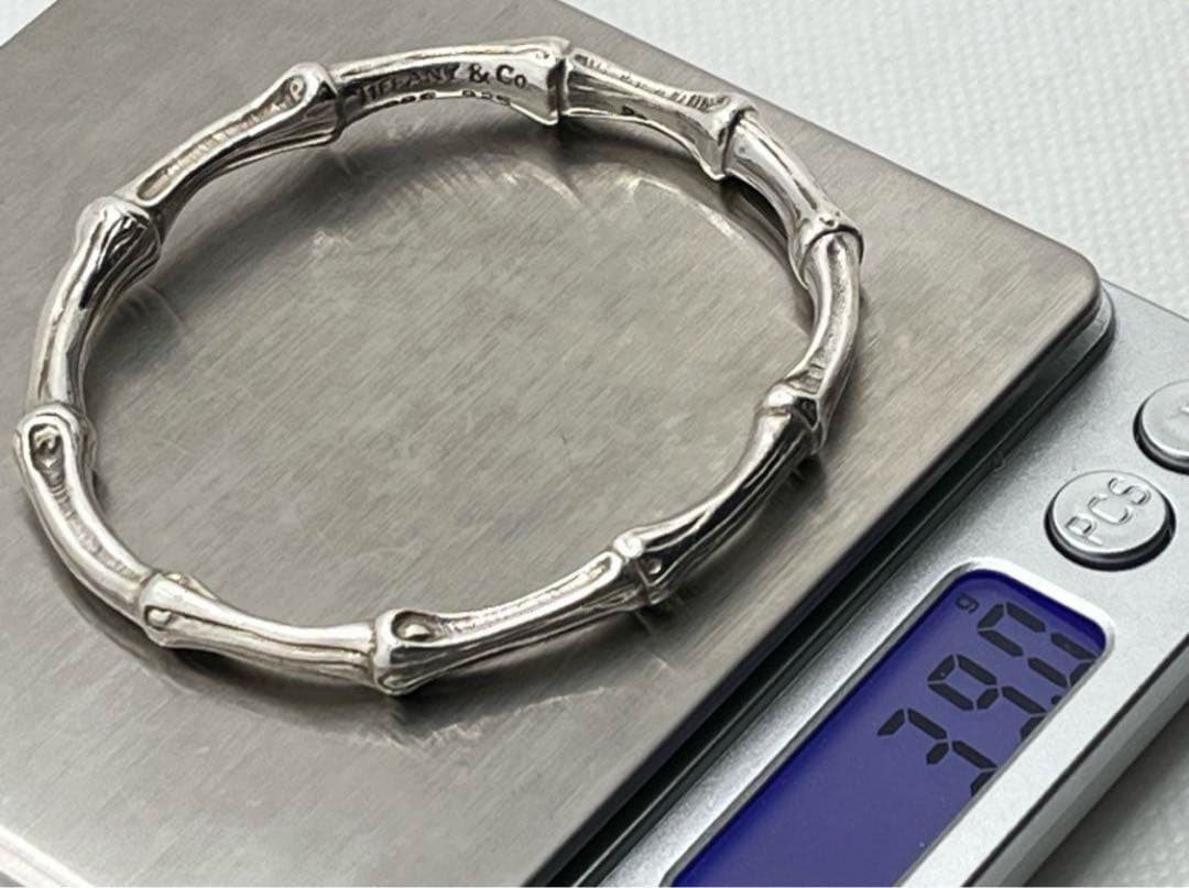 h212 希少　オールド　ティファニー　1996 バンブー　バングル　925