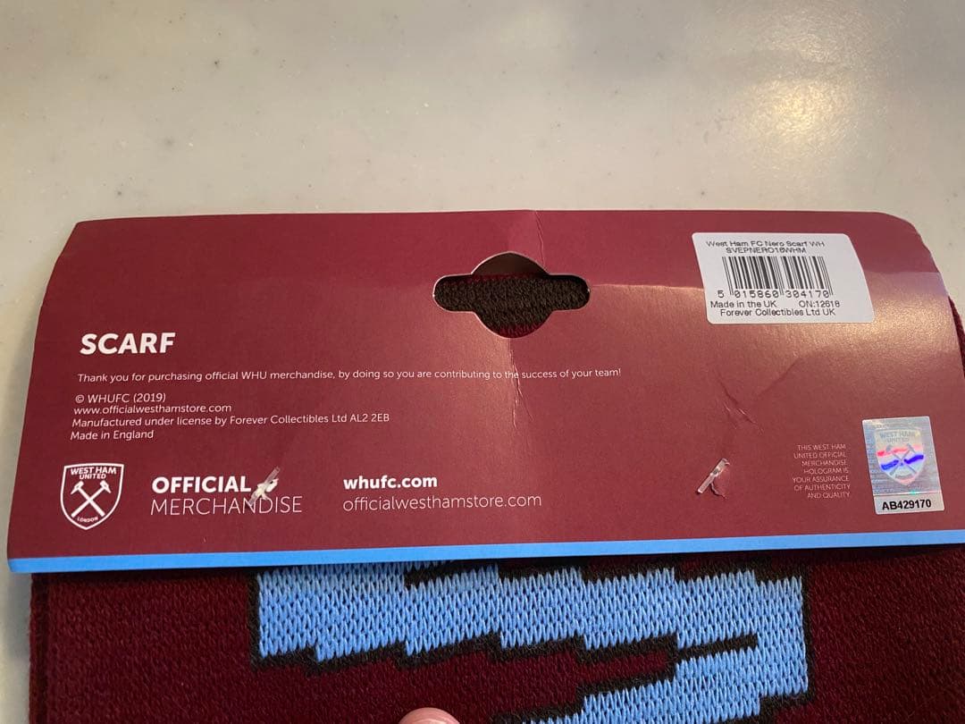 ウエストハム サッカーマフラー 田中シェンWest Ham United - メルカリ
