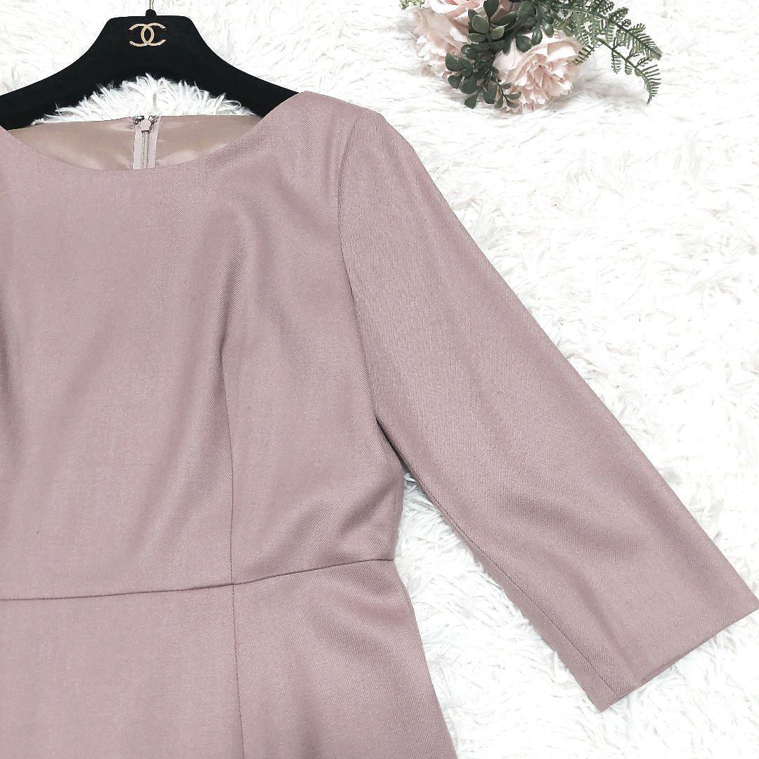 新品タグ付き ANAYI ウール 花柄 レース スカラップ ワンピース Aライン