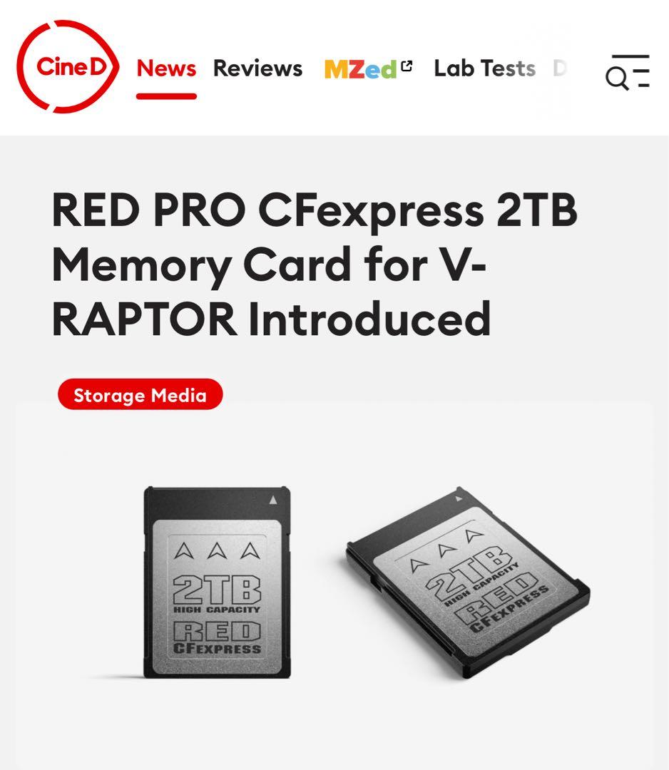 W*r様 Red Cfexpress Type B 2TB ZR GFX kom