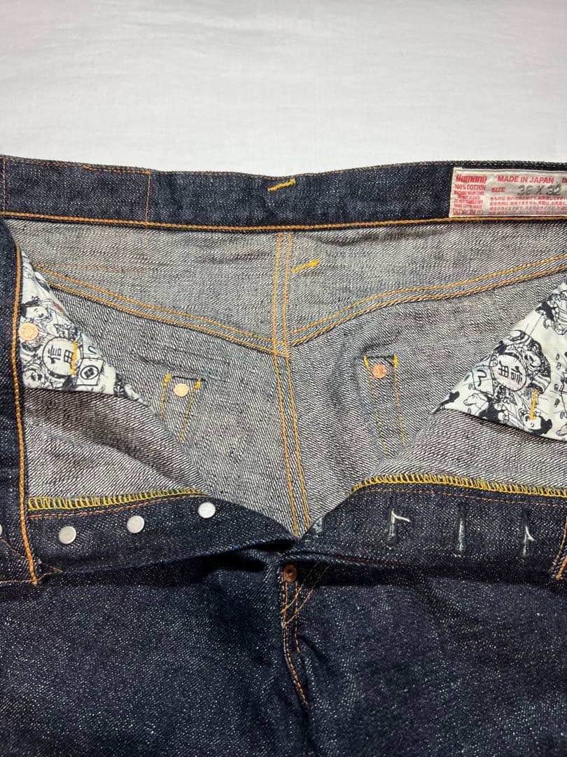 EVISU No.1 2000 36×32 鬼虎 GATAGATA 桜耳 No1