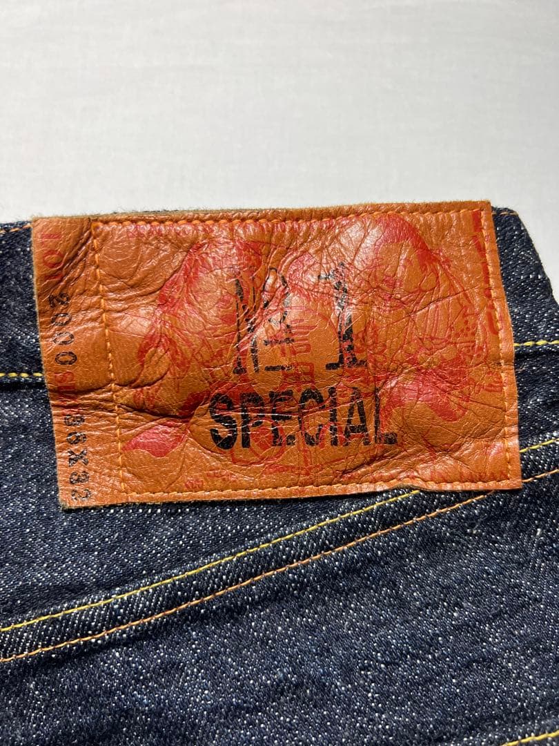 EVISU No.1 2000 36×32 鬼虎 GATAGATA 桜耳 No1