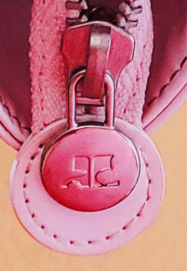 稀少クレージュcourregesバッグ1980年代昭和レトロbagパステルピンク