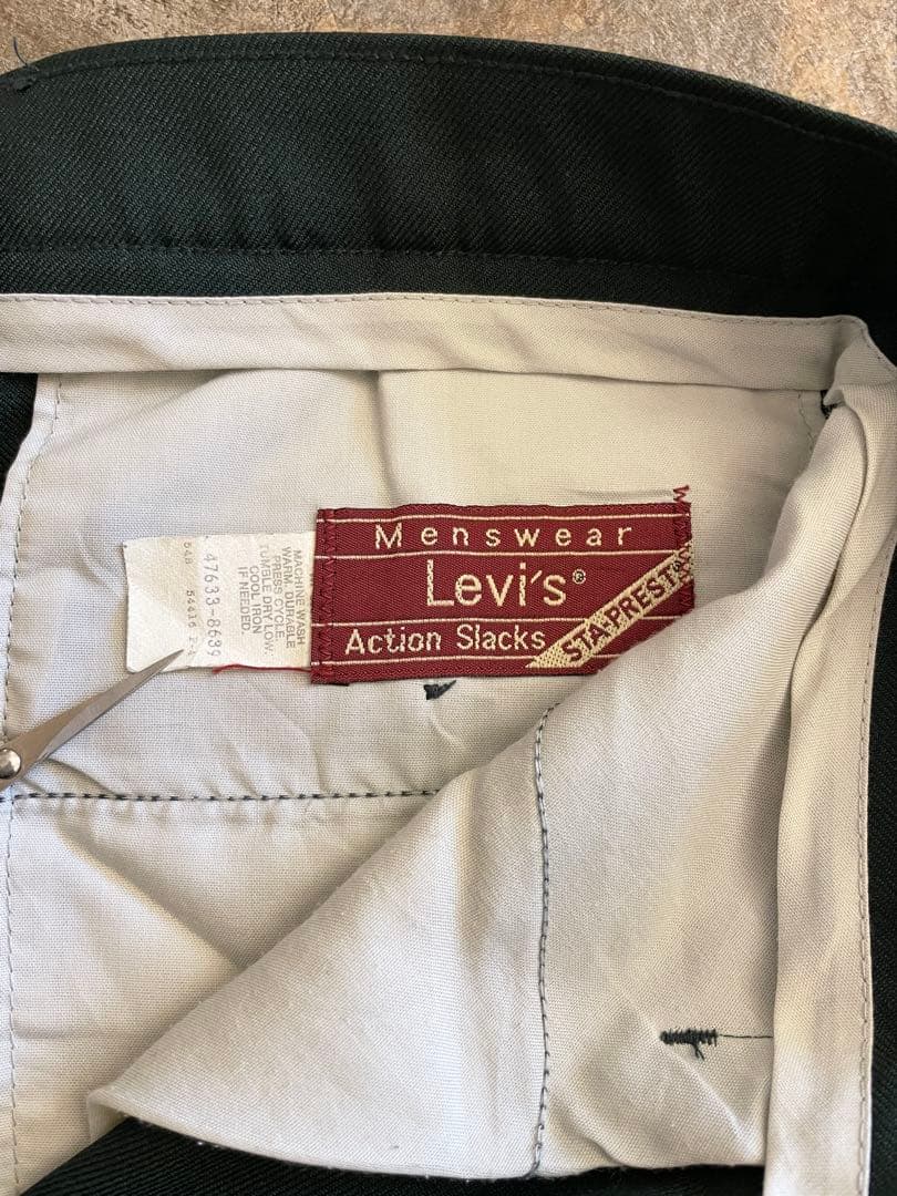 80〜90s levis リーバイス アクションスラックスパンツ W34