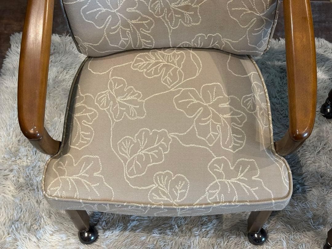 ①カリモク　karimoku アームチェア　アンティーク　ヴィンテージ SZ