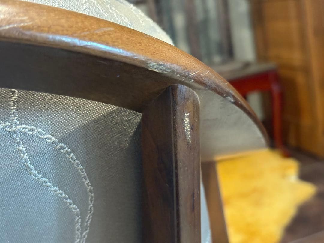 ①カリモク　karimoku アームチェア　アンティーク　ヴィンテージ SZ