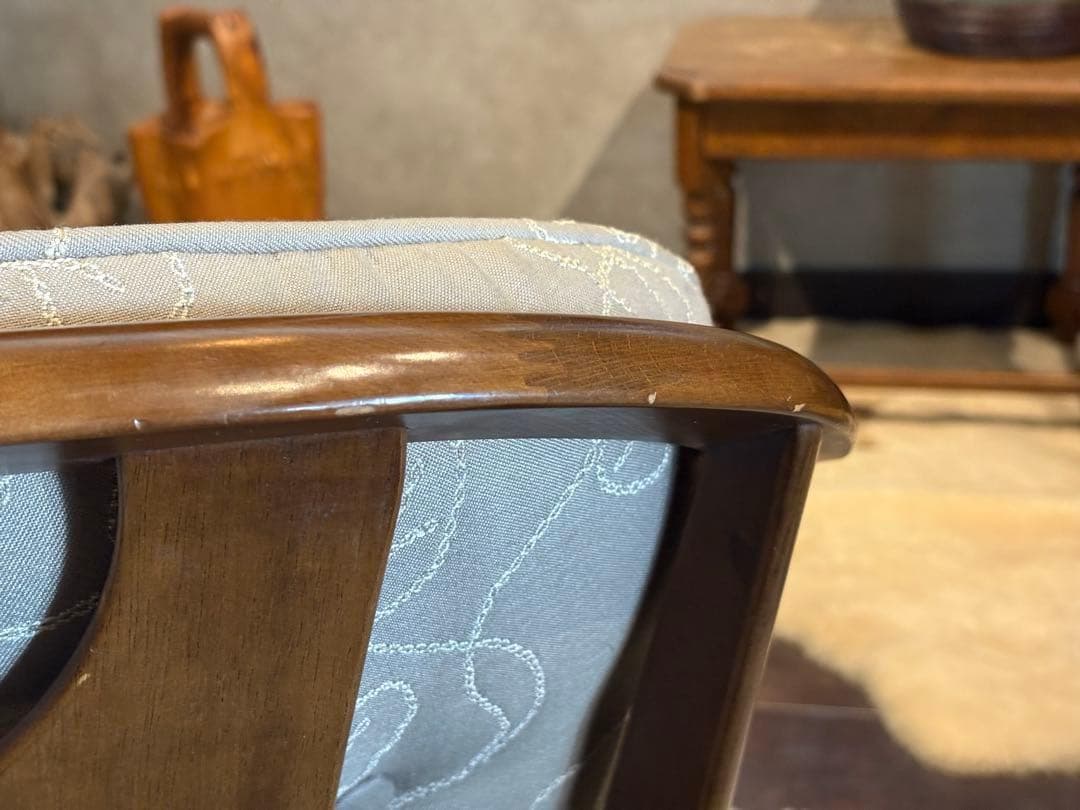 ①カリモク　karimoku アームチェア　アンティーク　ヴィンテージ SZ