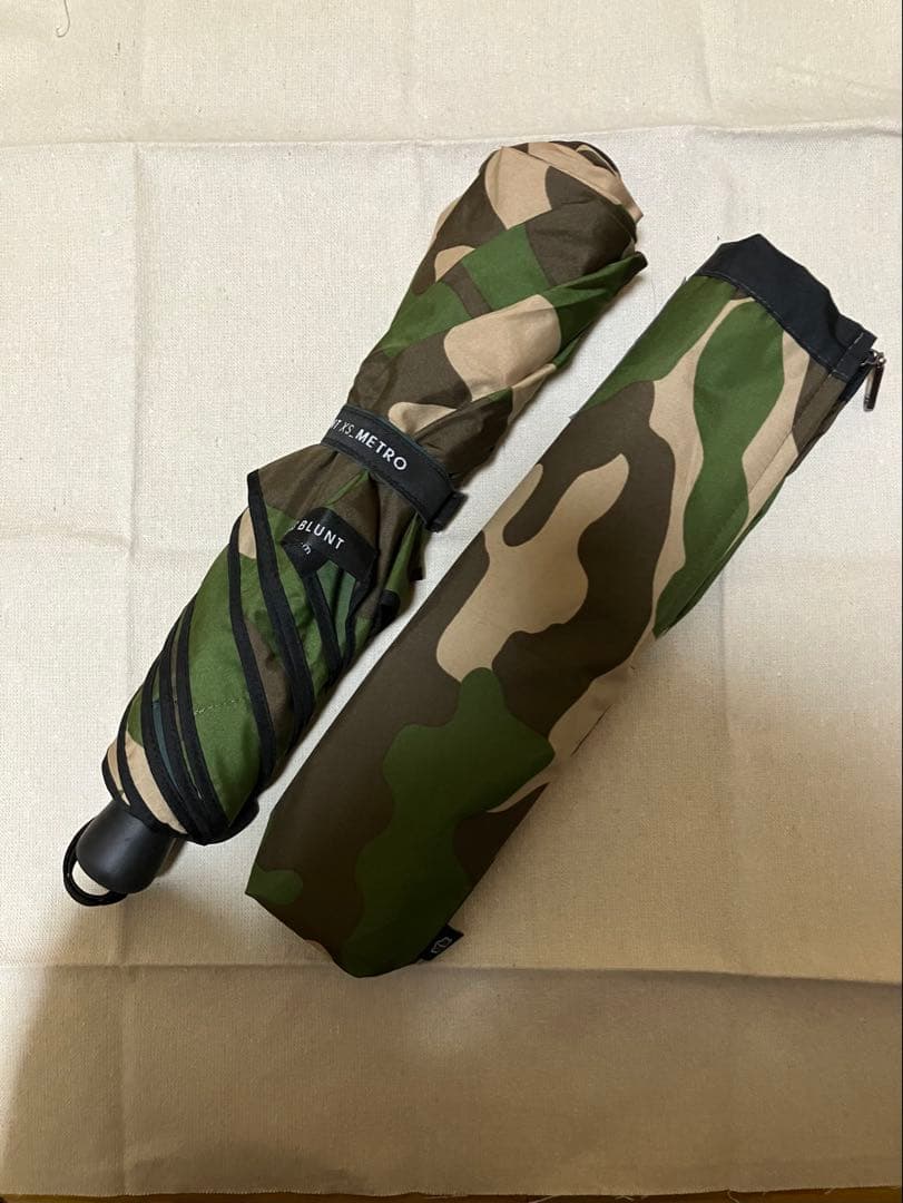 BLUNT XS_METORO 迷彩柄 折りたたみ傘 ジャンプ傘 収納ケース付き