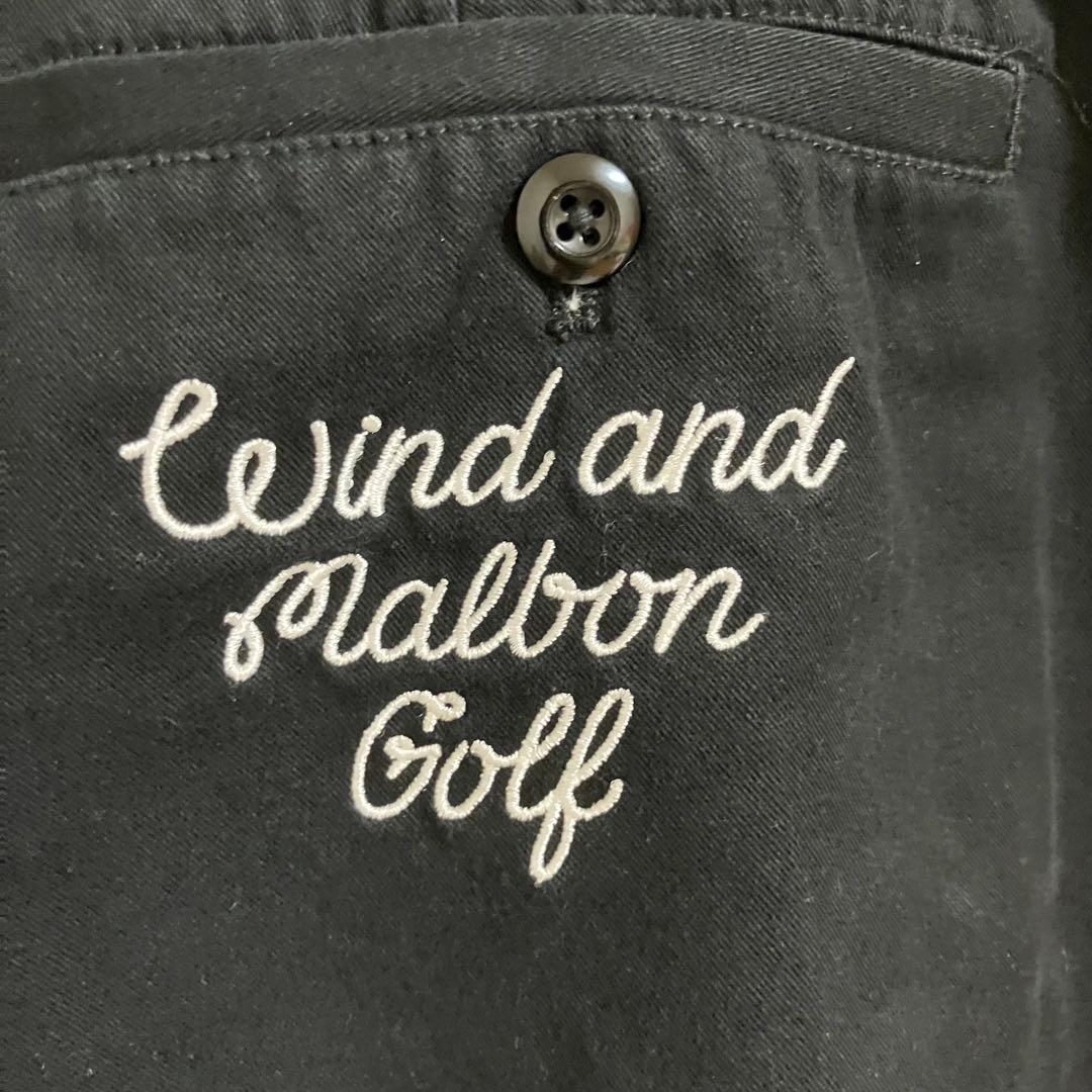 ウィンダンシーマルボンコットンパンツXLブラックMALBONWINDANDSEA