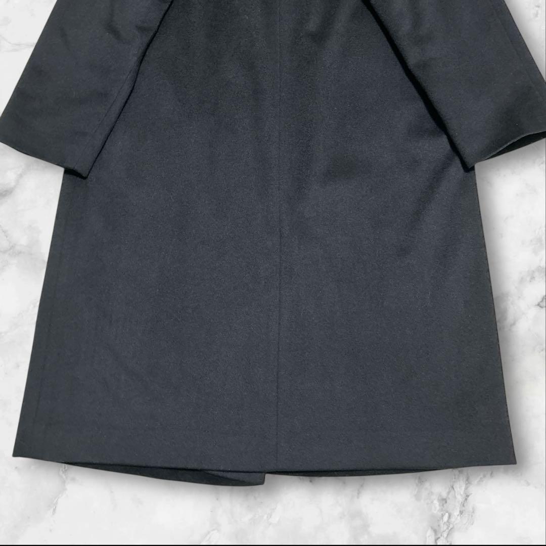 極美品✨カシミヤ100% ロングコート ファー　取り外し可能 2way ブラック
