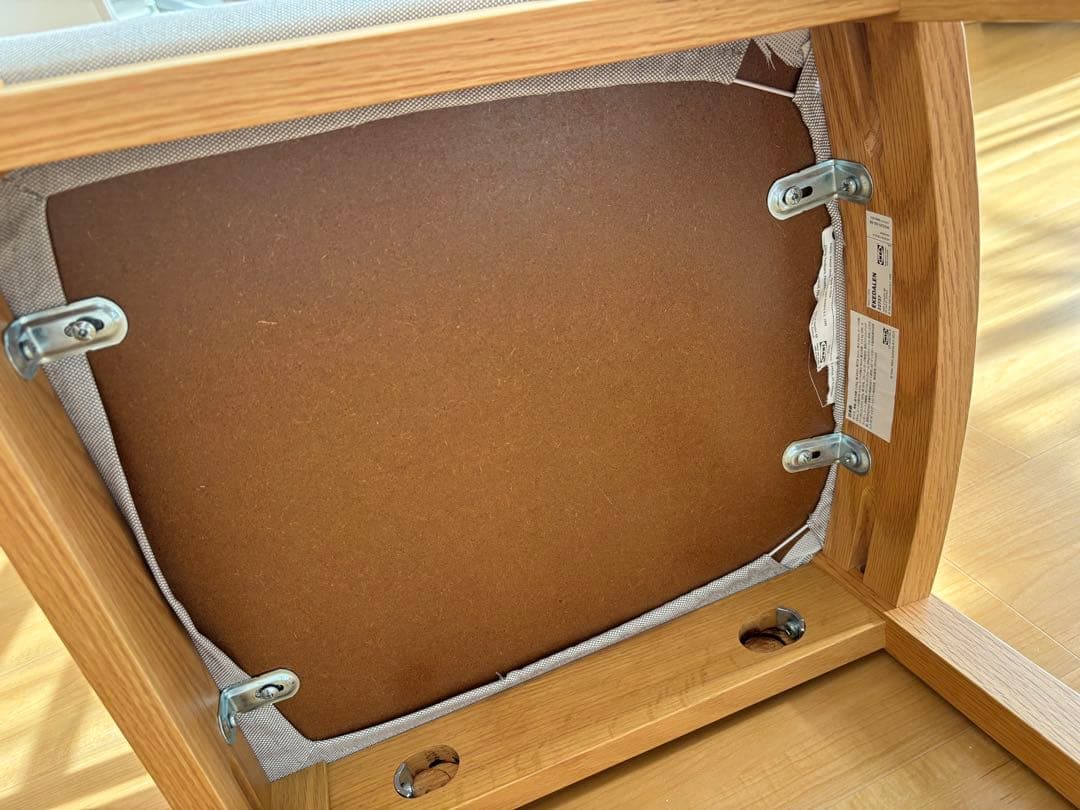 美仁衣 　IKEA エーケダーレン　ダイニングチェア 木製 グレー　2脚