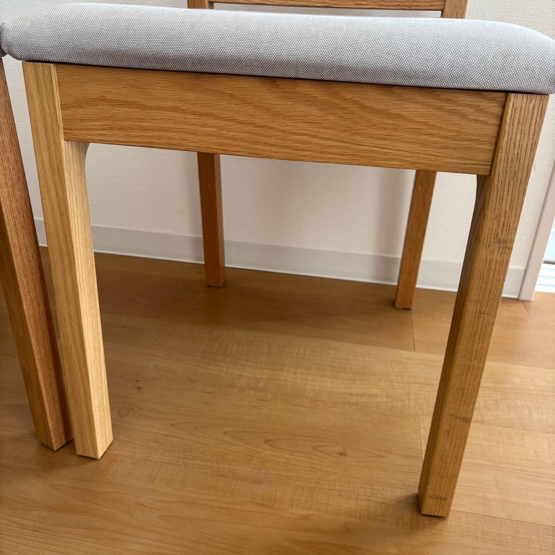 美仁衣 　IKEA エーケダーレン　ダイニングチェア 木製 グレー　2脚