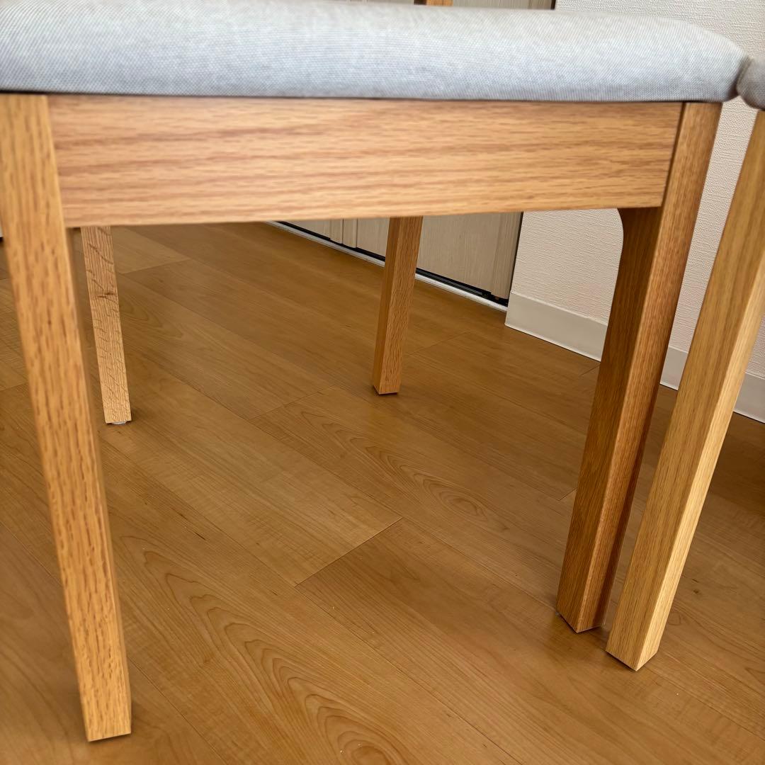 美仁衣 　IKEA エーケダーレン　ダイニングチェア 木製 グレー　2脚