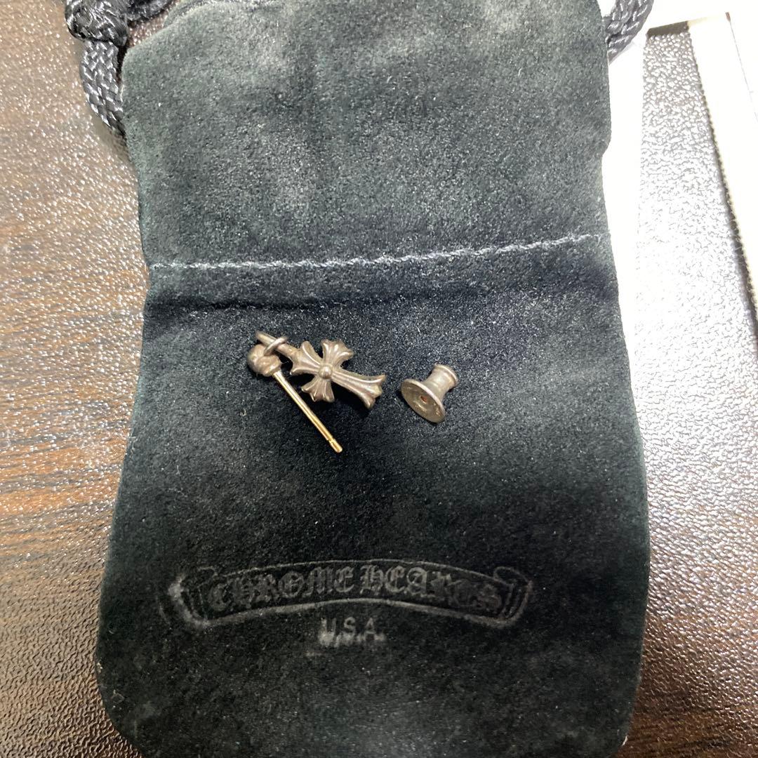 クロムハーツ　タイニー スタックCHクロス ドロップピアス