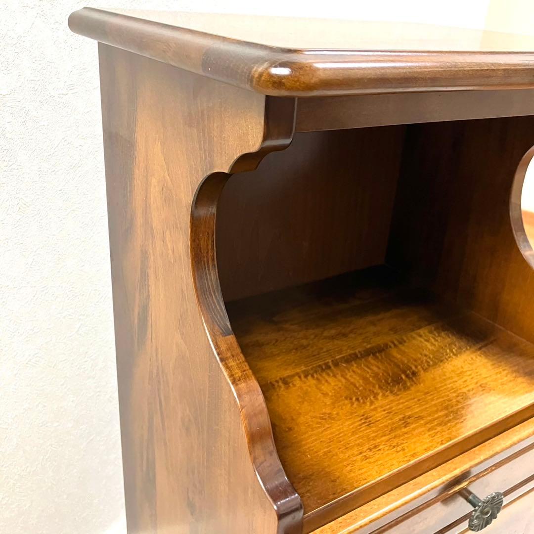 karimoku カリモク コロニアル コーナーテーブル コーナーラック 電話台