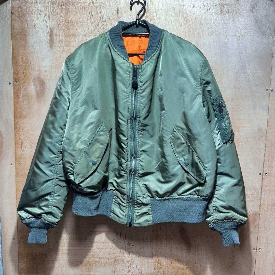 90s ALPHA MA-1 Lサイズ アメリカ製 ブルゾン ジャケット