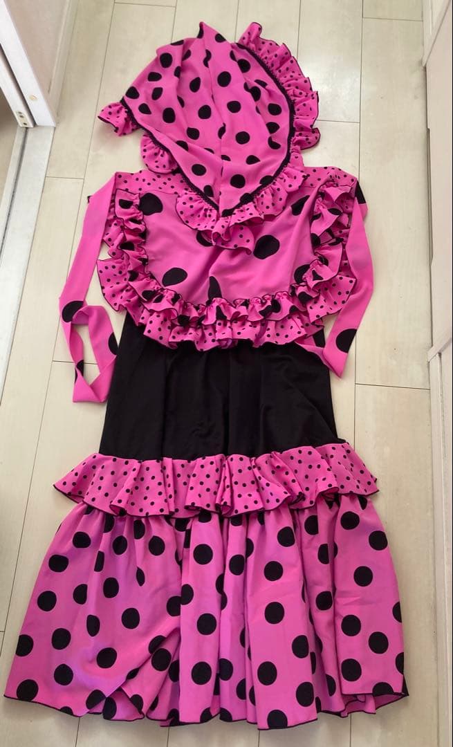 フラメンコ　スカート、ピキージョ、エプロン　3点セット