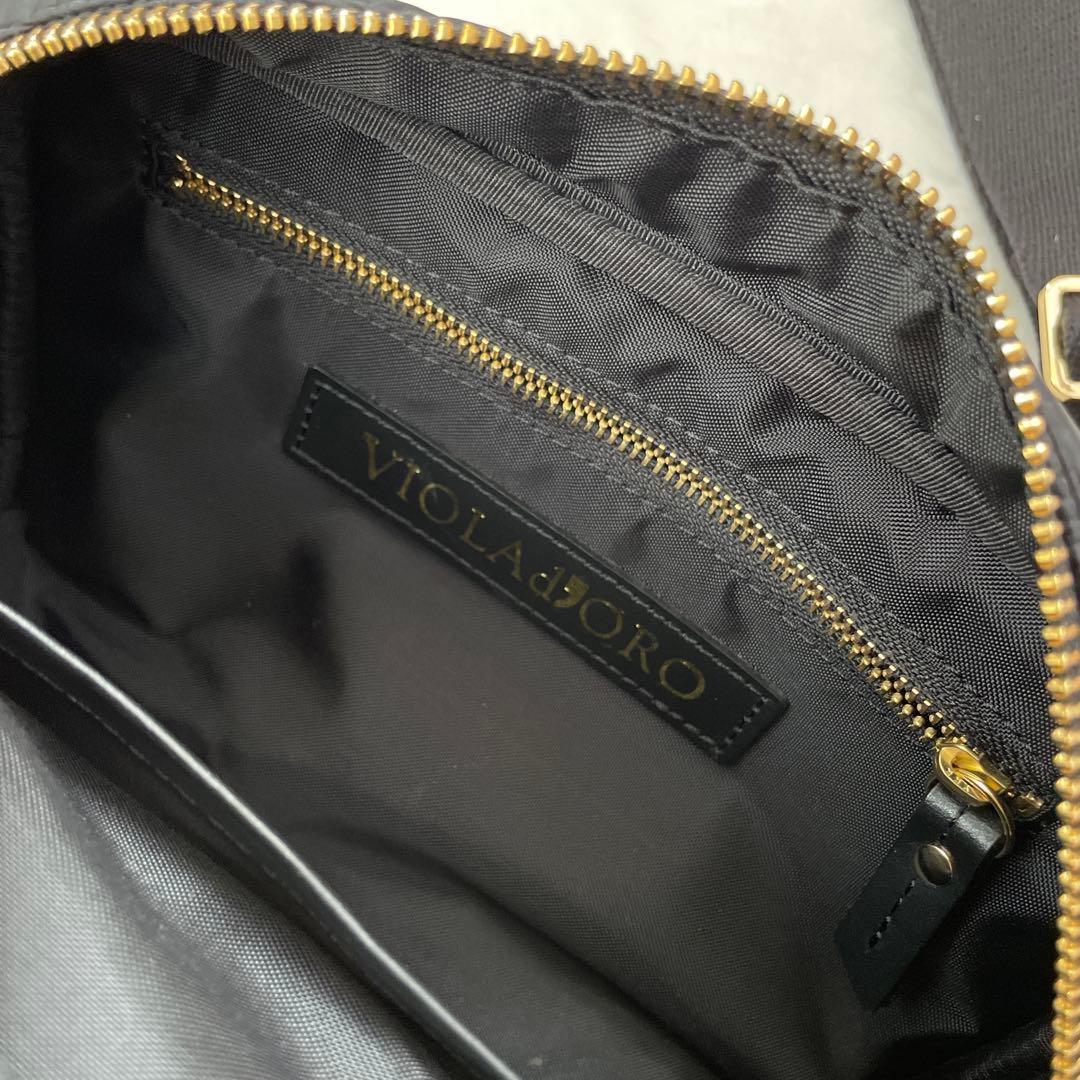 ヴィオラドーロ ショルダーバッグ ブラック キルティング
