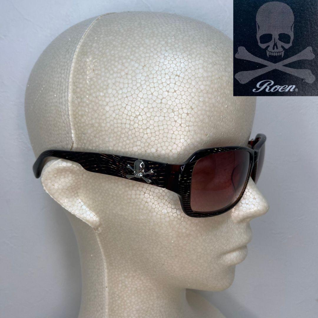 タグ付き✨ROEN スカルモチーフ ラウンド型 サングラス y2k 濃茶