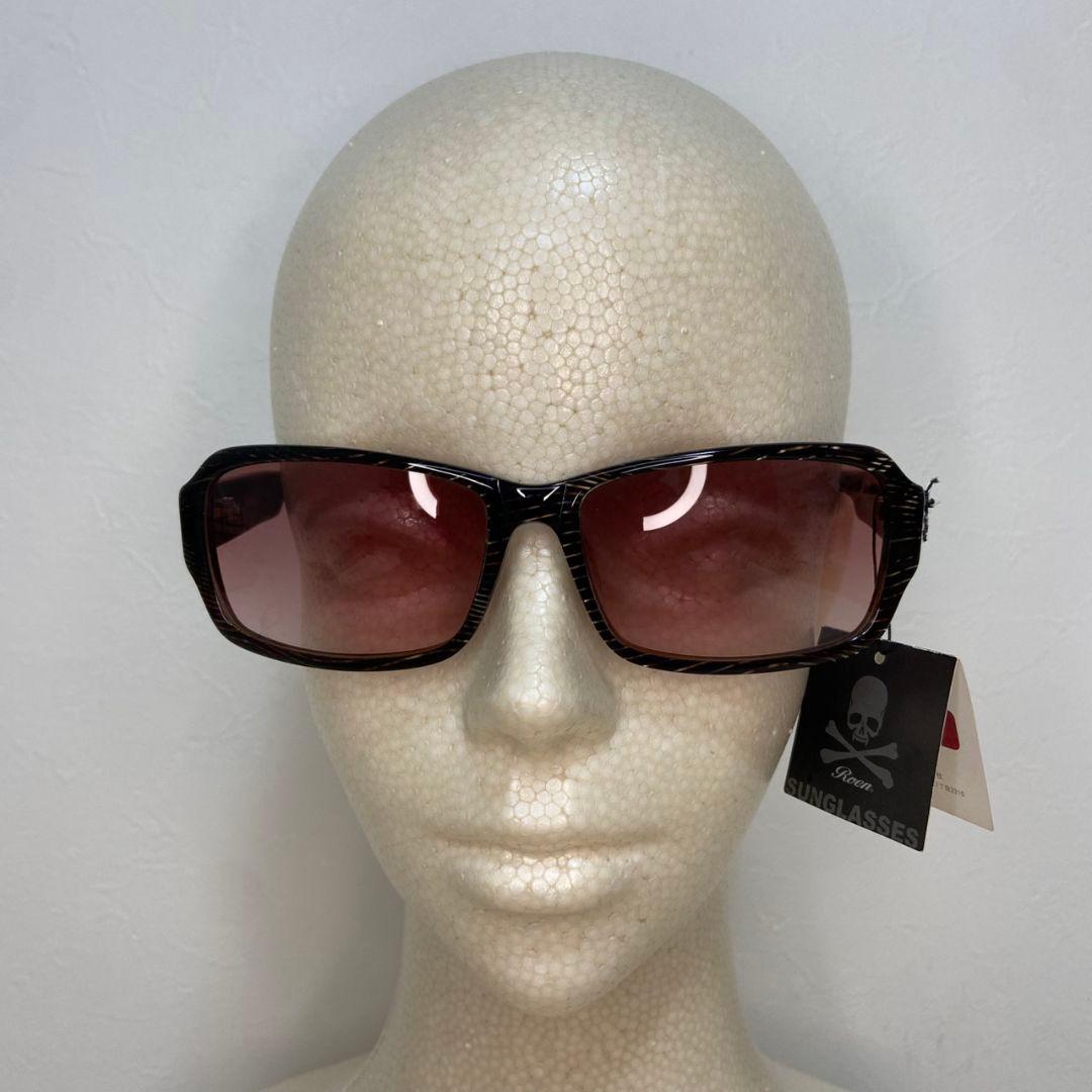 タグ付き✨ROEN スカルモチーフ ラウンド型 サングラス y2k 濃茶