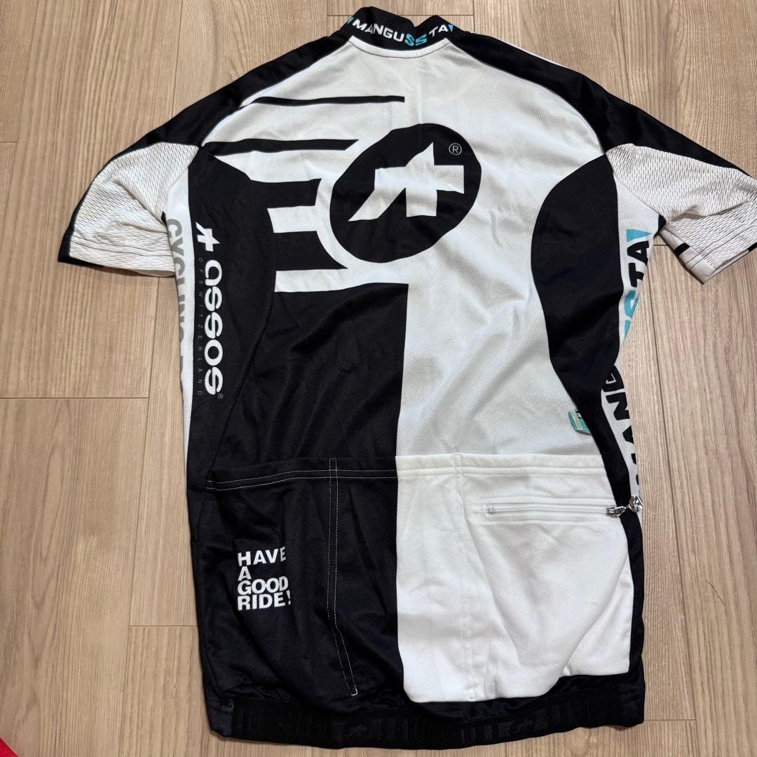assos サイクルジャージ 黒/白