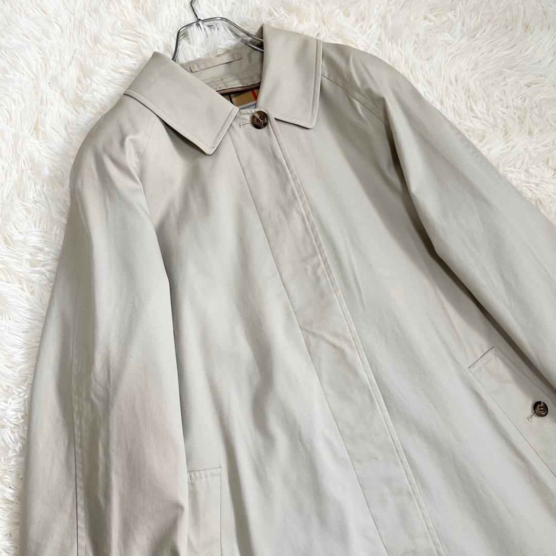 バーバリー ステンカラーコート グレー トレンチコート ノバチェック レディース