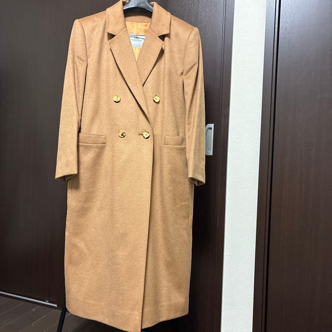 【極美品】アクアスキュータム　カシミヤ100　 トレンチコート　ダブル　ロング