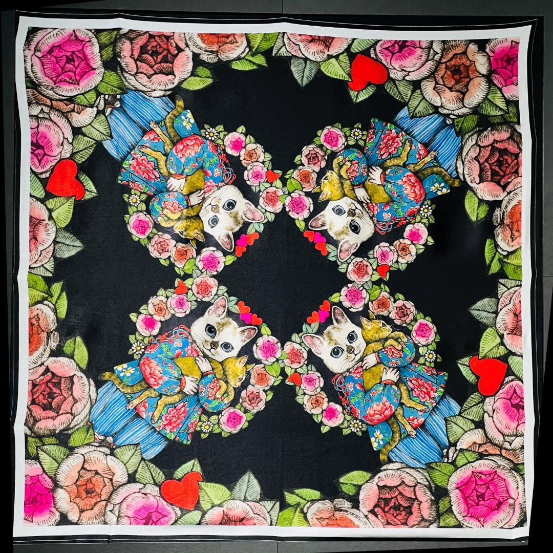 ④ 台湾 ヒグチユウコ 奇幻動物森林 スカーフ チラシ セット | 激安