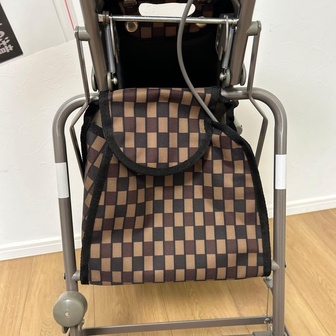 【新品・未使用】島製作所 サニーウォーカーAW- ブラウン　シルバーカー