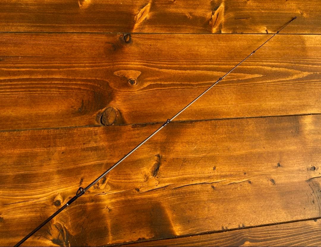 超軽量 カーボンロッド スピニングロッド S602L バスロッド ウッドグリップ