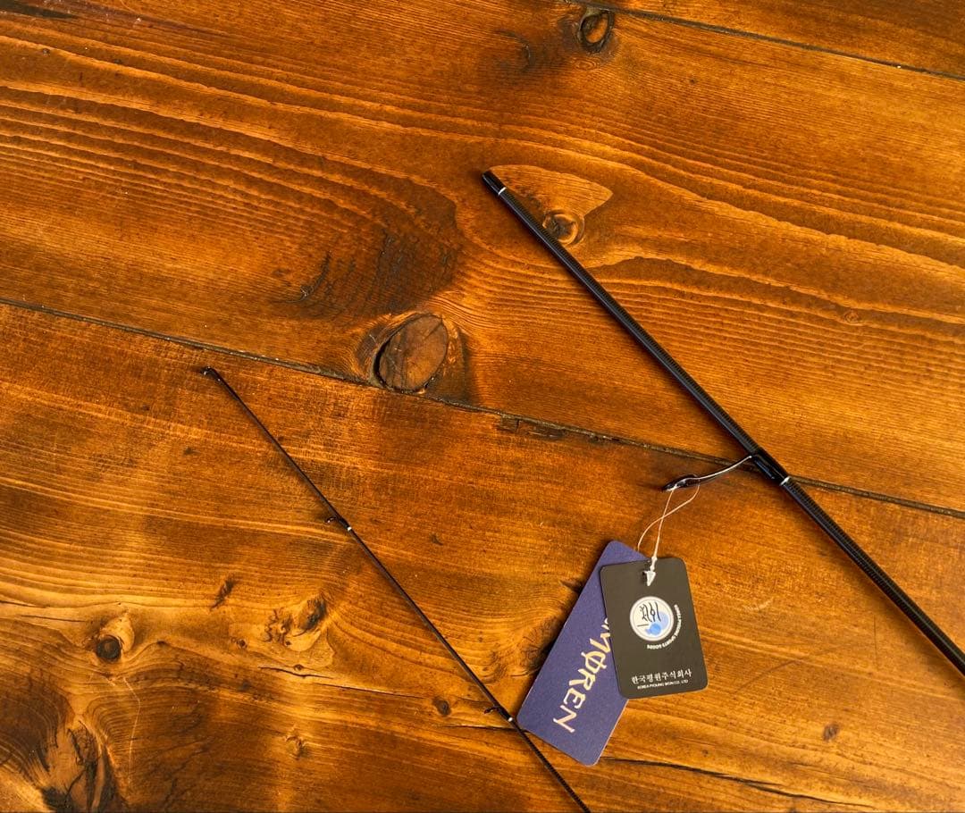 超軽量 カーボンロッド スピニングロッド S602L バスロッド ウッドグリップ