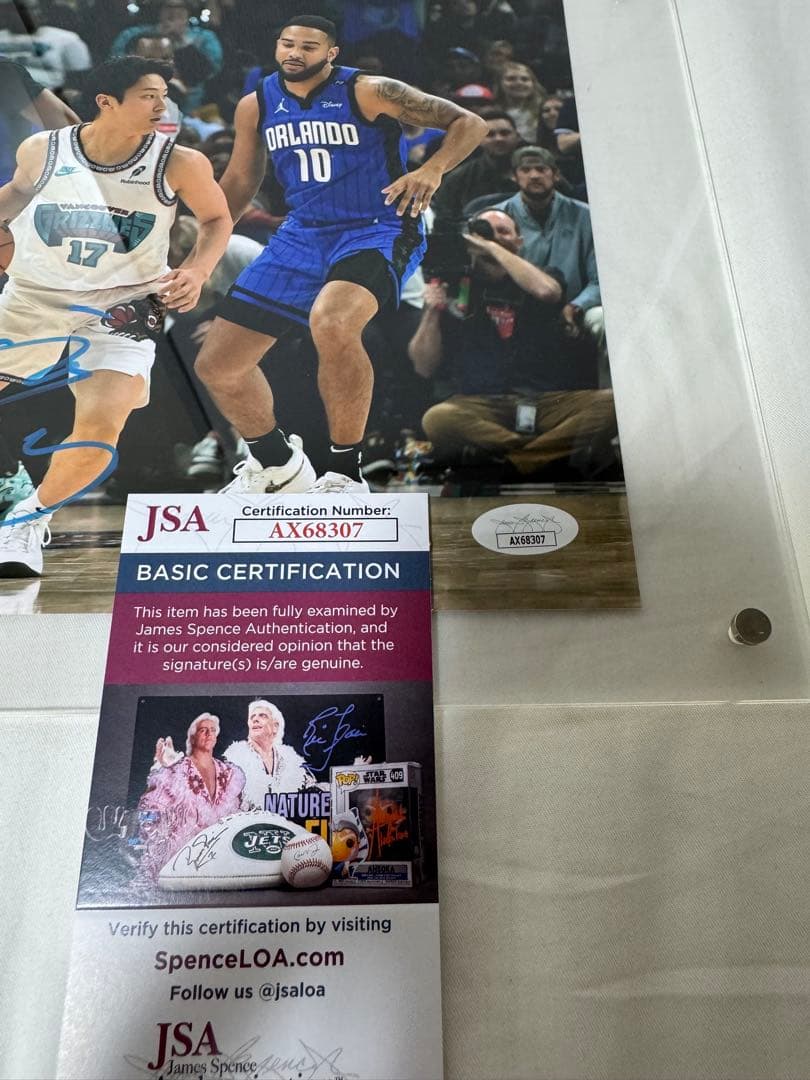 s*6様 河村勇輝　直筆サイン入りフォト　JSA鑑定　証明書付き