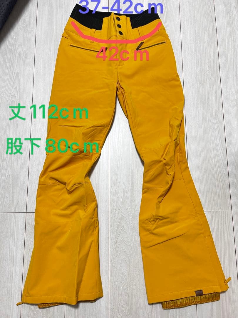 新品未使用　ROXY スノボウェア　スキー　パンツ　黄色　レディースサイズL