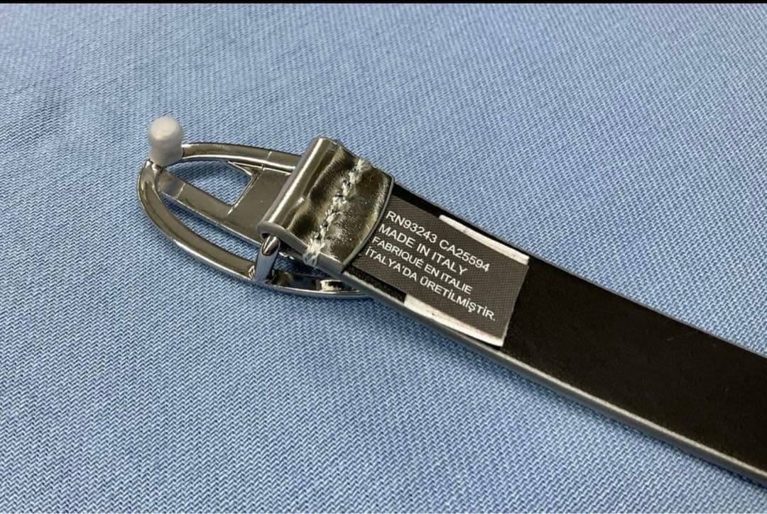 ディーゼル　レディース　ベルト 1023　サイズ80　シルバー　ロゴ