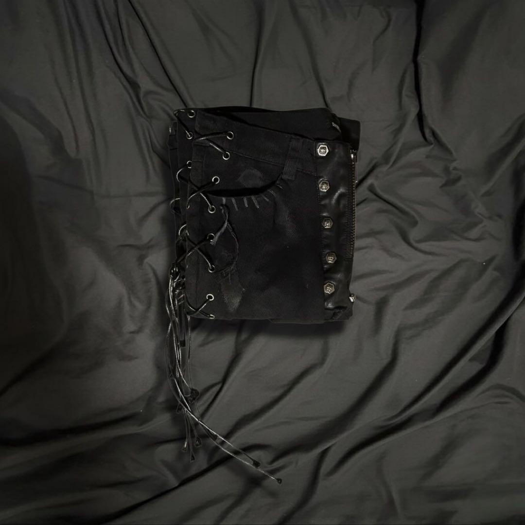 新 デザインファッション - y2k フレアデニム vkei ダークコア お兄系