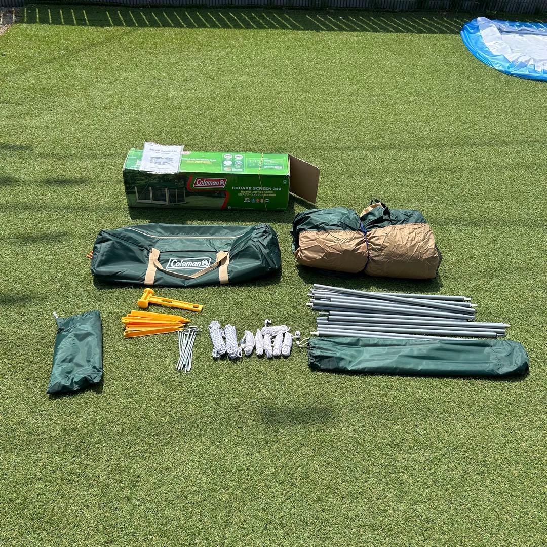 スクエアスクリーン 340付属品完備 Coleman