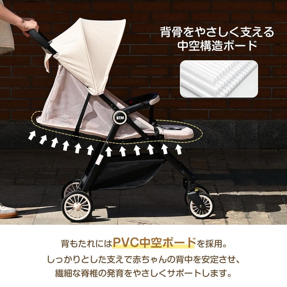 ベビーカー 折りたたみ 超コンパクト 軽量 0~3歳頃 AB兼用 バギー