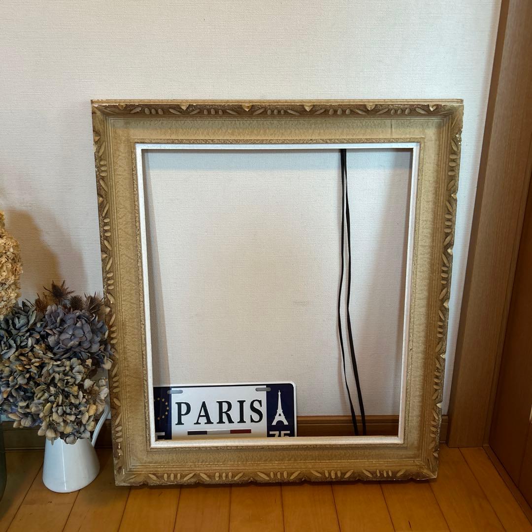 レトロ！ヴィンテージ！アンティークフレーム2枚　古道具　木製額縁　ニチガク