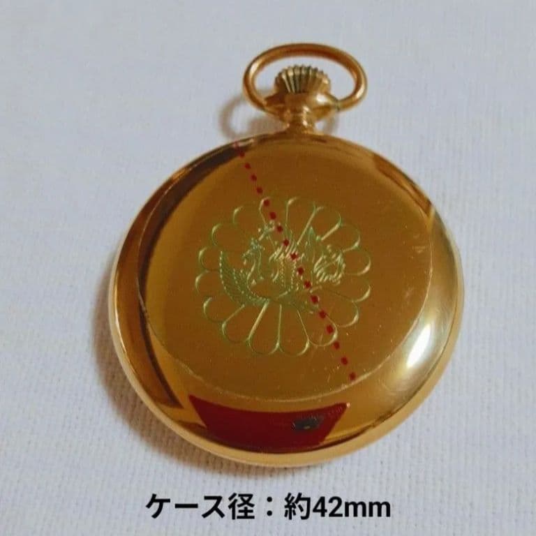 Watex 手巻き懐中時計 天皇陛下歴代最長寿記念 御在位六十年記念 菊紋