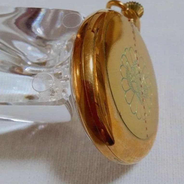 Watex 手巻き懐中時計 天皇陛下歴代最長寿記念 御在位六十年記念 菊紋