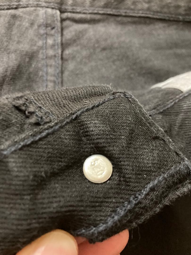 Levi’s 501 ブラック炭黒フェードUSA製 W38 ボタン520