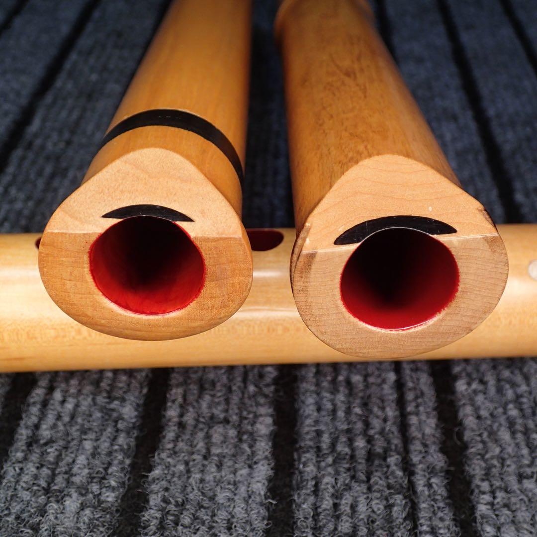 尺八 ワダ楽器 蝴蝶 (楓)一尺八寸管 一尺六寸管