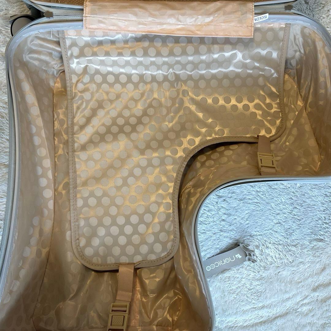 【美品】NORICCO ノリッコ　子供が乗れるキャリーケース　パステルブルー　M