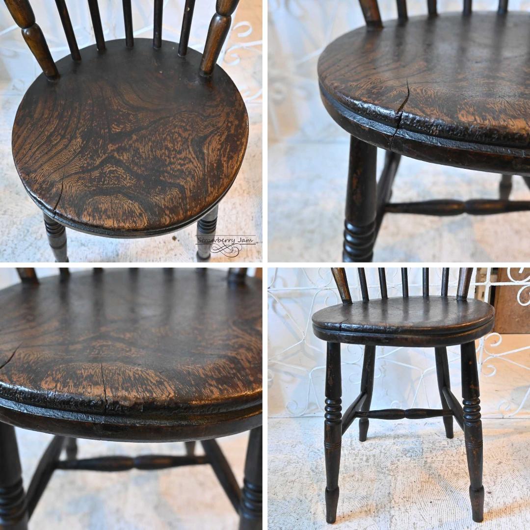 あ*︎様 L3705-1-2 英国アンティーク ウィンザーチェア ダイニングチェ