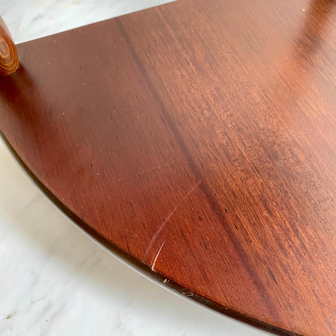 Najco レトロ 木製4段三角ラック ダークブラウン