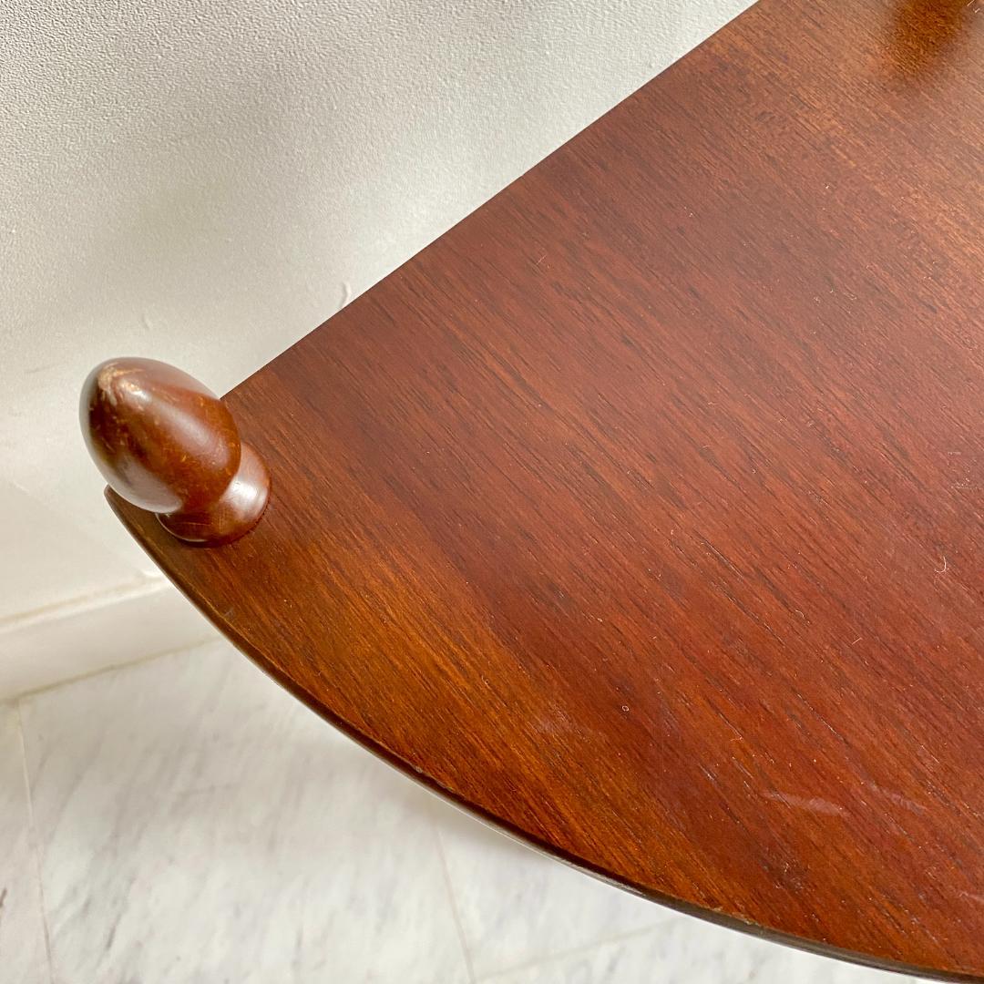 Najco レトロ 木製4段三角ラック ダークブラウン