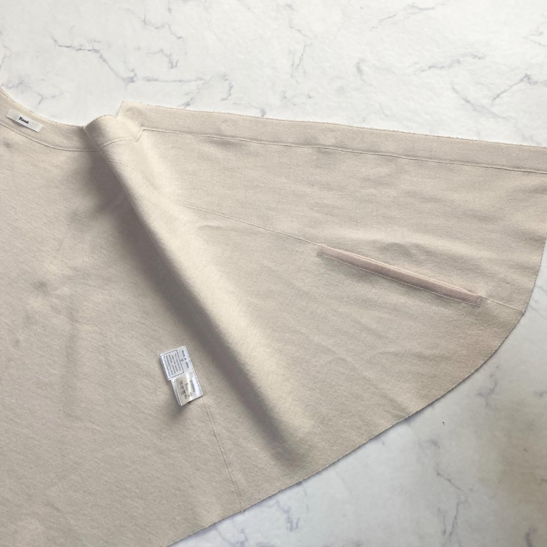 美品✨Rene ポンチョ ダブルフェイス ノーカラー ピンク